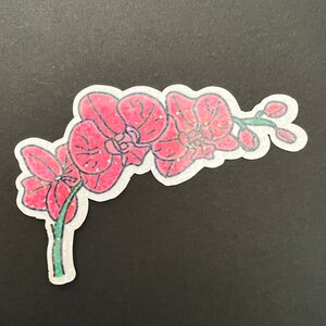 Pink Orchid on a Vine Flower Sticker/Sticker Pack | Spring Themed | Spring Break | Flower Stickers | Flowers