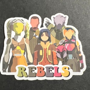 The Ghost Crew, Star Wars Rebels Stickers/Sticker Packs, Hera, Sabine, Ezra, Kanan, Zeb, Chopper, Resistance, Star Wars Resistance,