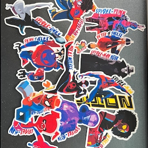 Across/Into The Spiderverse Character Stickers/Sticker Pack|Miles Morales|Peter B Parker|Gwen Stacy|Miguel O&#39;Hara|Lego Spider-Man|Spider-Ham