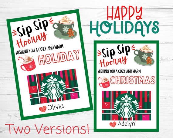 Christmas STARBUCKS Gift Card Holder. Thank You Appreciation Christmas STARBUCKS Gift Card Holder. Thank You Appreciation