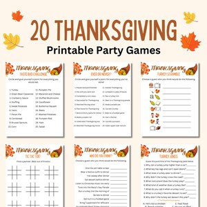 Thanksgiving Games | Thanksgiving Party Games | Thanksgiving Games for Adults Kids | Thanksgiving Game Bundle | Thanksgiving Games Printable