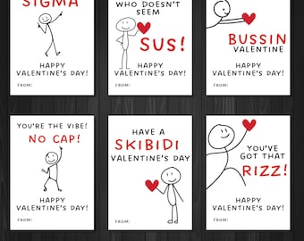 Jargon Valentijnsdagkaarten voor kinderen, grappige afdrukbare klas Valentijn, tiener tween schoolvalentijnskaarten, jongensvalentijnskaarten, grappige valentijnskaart