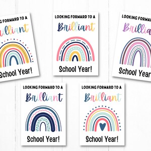 Back to School Printable, Brilliant Year Teacher Gift Tag, Student Gift Tag, Teacher Gift, Boho Rainbow, Back to School Teacher Gift,