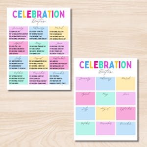 2025 List of Wacky Holidays, List of 2025 Fun Holidays in Order, Printable List of Silly Holidays, 2025 Events and Holidays