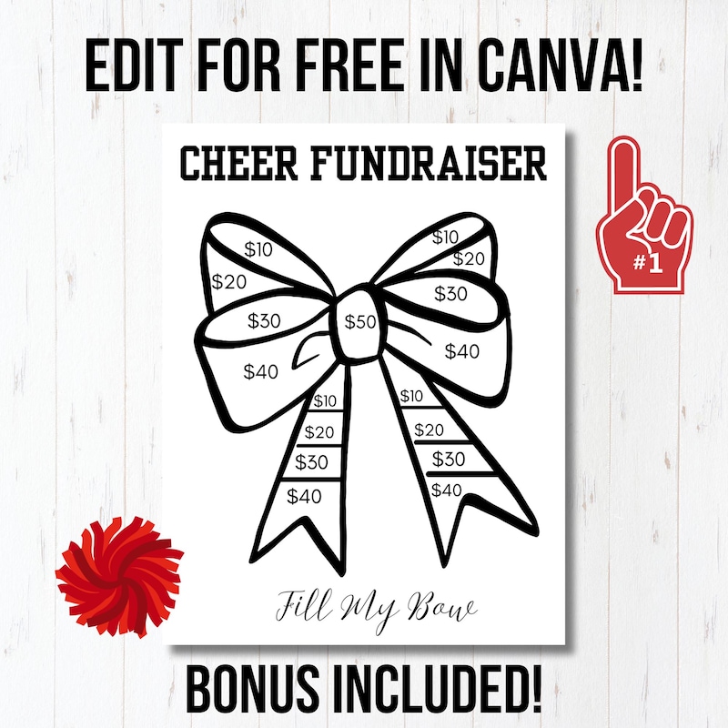 Cheer Bow Fundraiser Etsy