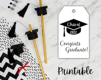 Graduation Tag, Congrats, Printable