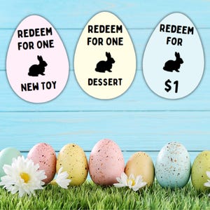 Easter Egg Tokens, Editable Easter Egg Coupons, Printable Easter Egg Coupons for Kids, Easter Coupons for Kids, Instant Download
