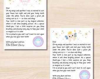 Carta del Hada de los Dientes, Descarga digital imprimible, Regalo del Hada de los Dientes, Nota del Hada de los Dientes, Imprimible del Hada de los Dientes, Primer Diente, Recibo del Hada de los Dientes