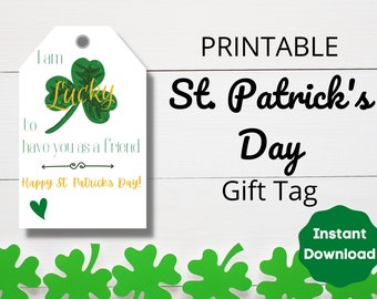 St. Patrick's Day Friend Tag, Printable