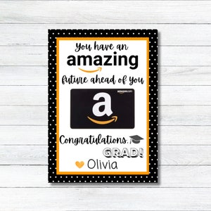 Amazon, porte-cartes cadeau pour diplômé, cadeau de remise des diplômes à imprimer