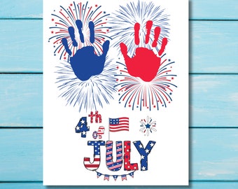 Set of 20 - 4th of July Handprint Art, Activity, Coloring Pages ...