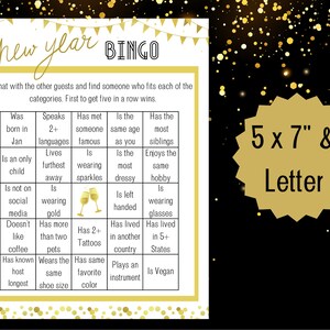 Bingo de Ano Novo, 20 Cartões de Bingo de Véspera de Ano Novo, Jogo de Festa de Véspera de Ano Novo, Jogos de Ano Novo para Crianças e Adultos, Atividade para Crianças, Festa de Ano Novo de 2025