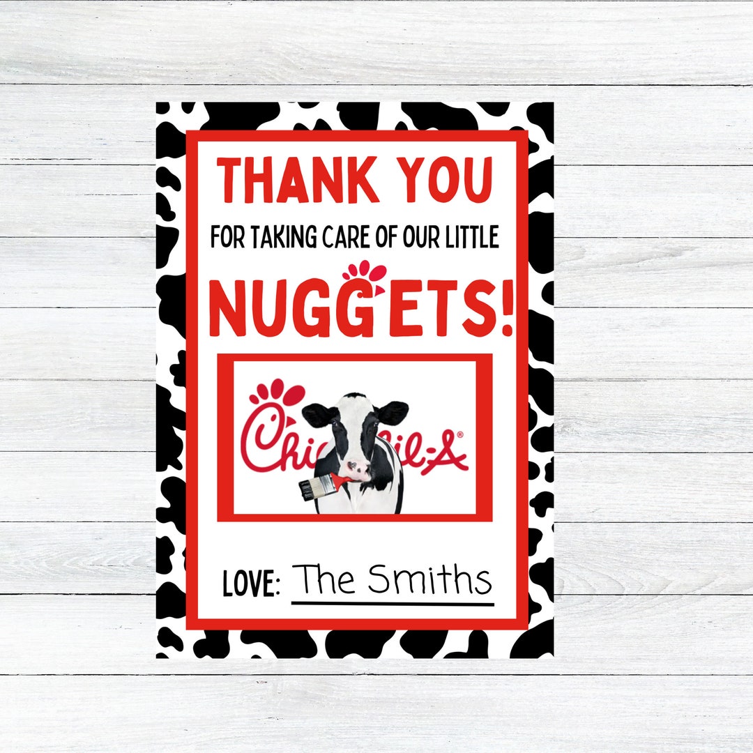 Teacher Appreciation Chick-fil-a Gift Gift Card Holder, Thanks for ...