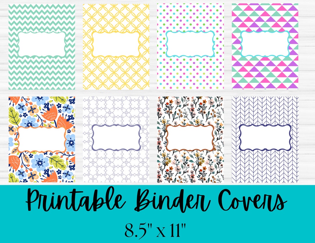 Printable Binder Cover Planner Cover Printable Binder Teacher Binder