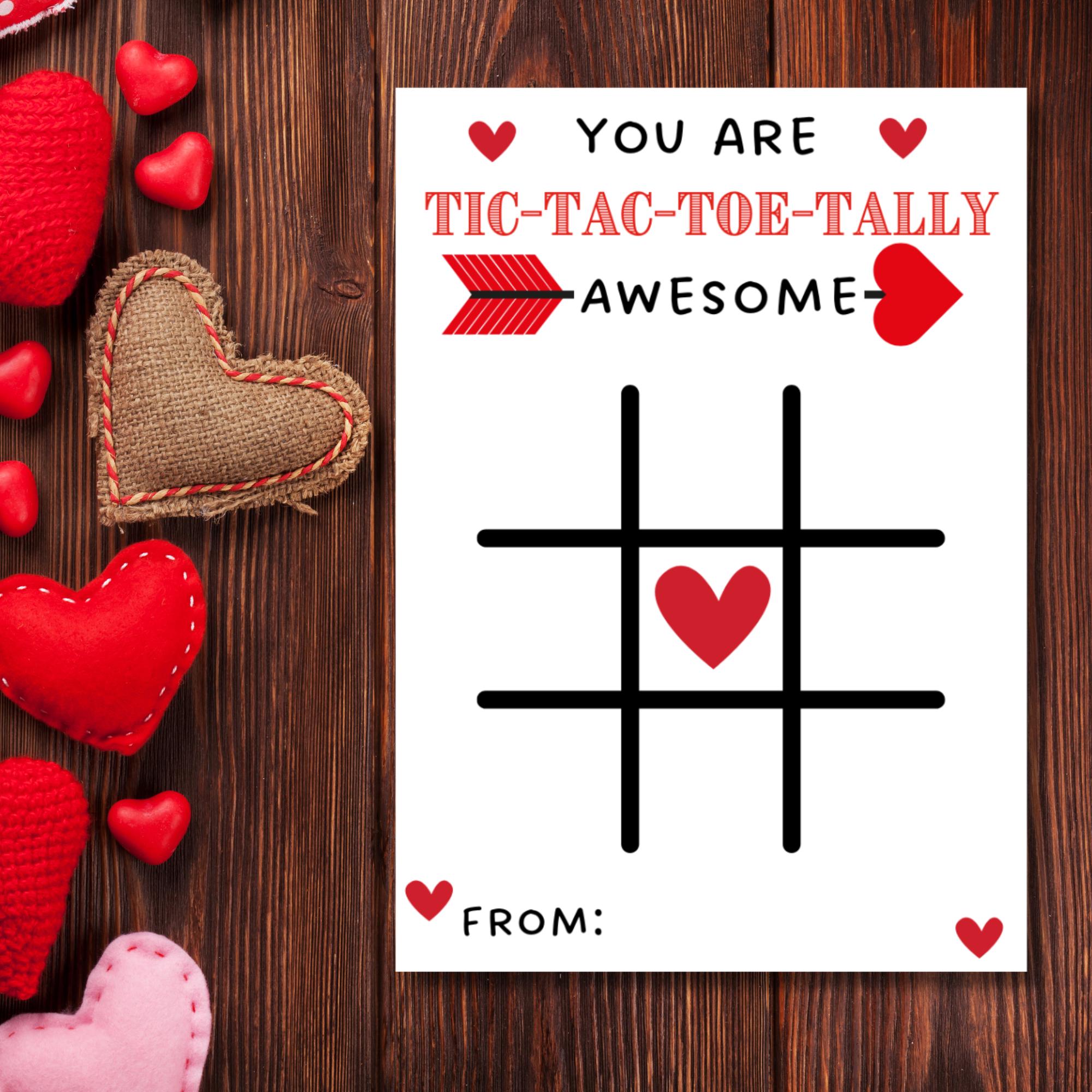 Printable Valentine's Day Tic Tac Toe Cards – Kids Valentine Printables ...