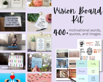 Complete 2024 Vision Board Kit and Planner: Strong Words, Images, and Quotes to Make Dreams Come True for Powerful Women