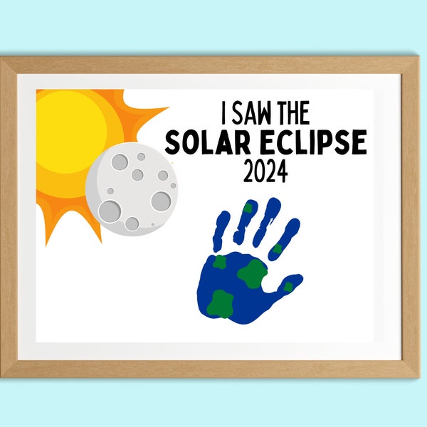 Solar Eclipse Handprint Craft 2024, Science Craft, Preschool Eclipse Activity, Solar Eclipse Activity