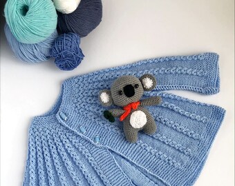 Baby Blue and Pink Cardigan