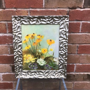 Fabulous c1980 Oil Painting of Flowers Vintage Original Painting Floral Still Life Framed Signed Genuine Painting on Canvas, Flower Painting