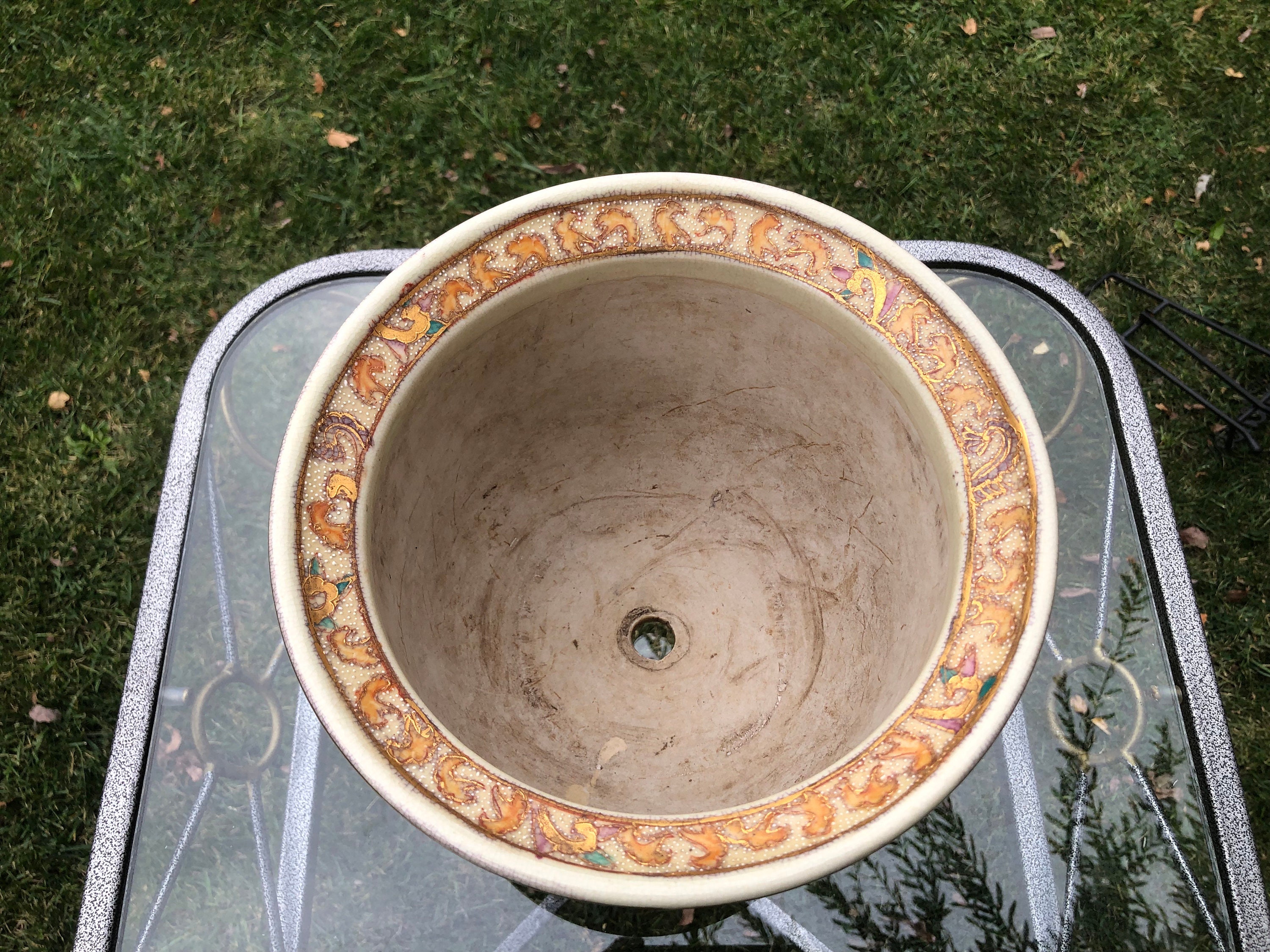 Antique Satsuma Planter Indoor Flower Planter Japanese Etsy