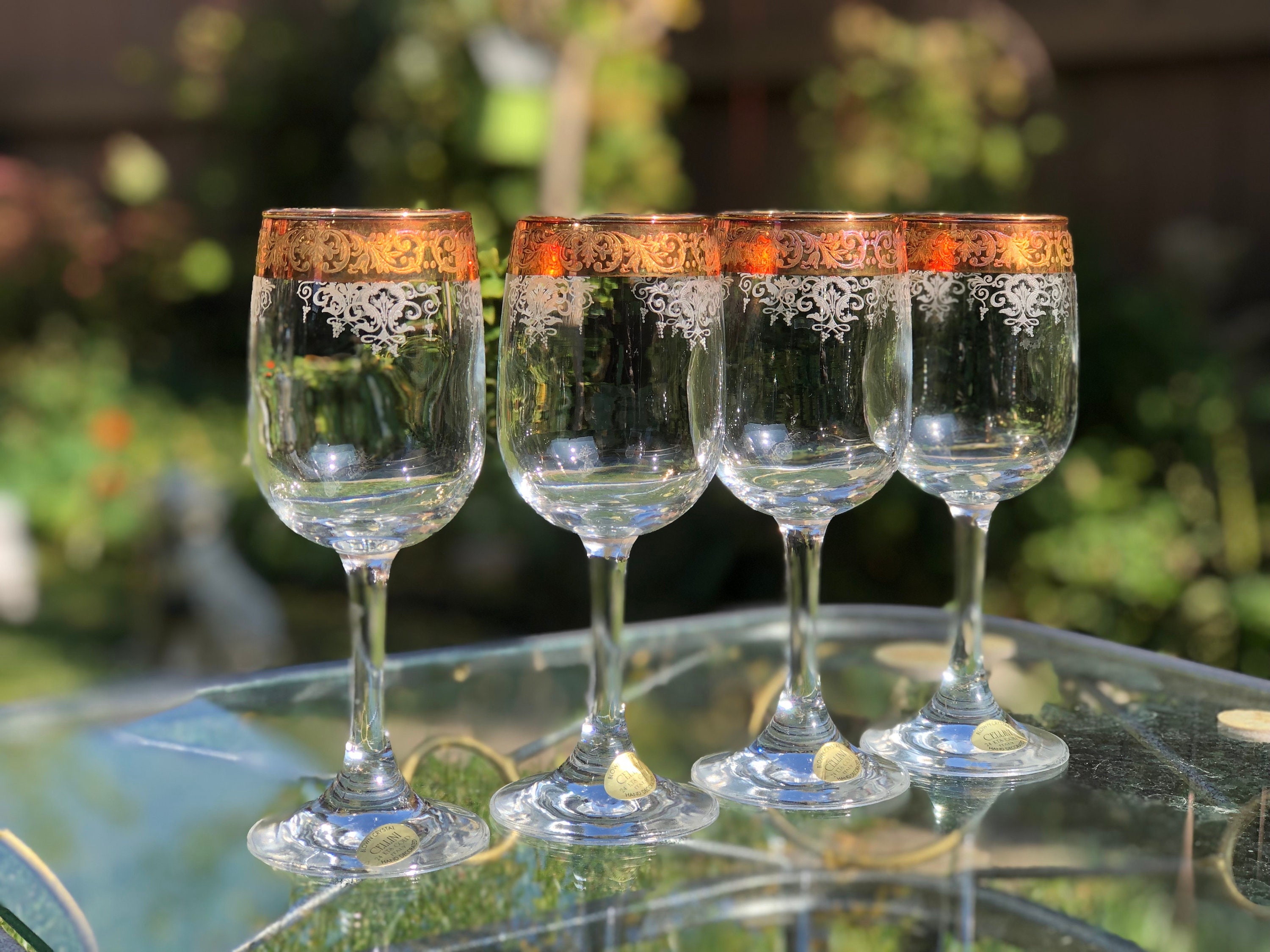 ミッチ　Xodas Goblet 24K Gold Fume Foot Amazon.com | Gold Chalice Vintage Golden Goblet, 4 Inches