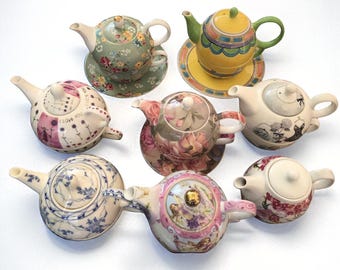 Service à thé vintage en céramique pour une personne – Collection Gallery Teapot