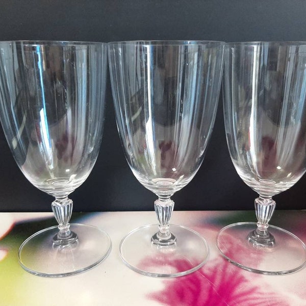 Vintage Royal Doulton Cocktail Glasses, Wine Glasses, Set of 3, Elegant Decorative Look, Itched Mark on Glass foot