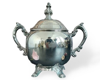 Vintage Silver-Plated Sugar Bowl Sugar Dish