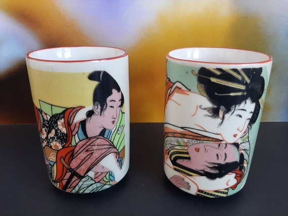 Vintage Coffee Mug, Collectible Ceramic Mugs, Tea Cups, Set of 2, With Ukiyo-e Painting Pattern of Ancient Geisha and Samurai, Made in Japan - Etsy Vintage Coffee Mug, Collectible Ceramic Mugs, Tea Cups, Set of 2, With Ukiyo-e Painting Pattern of Ancient Geisha and Samurai, Made in Japan - Etsy