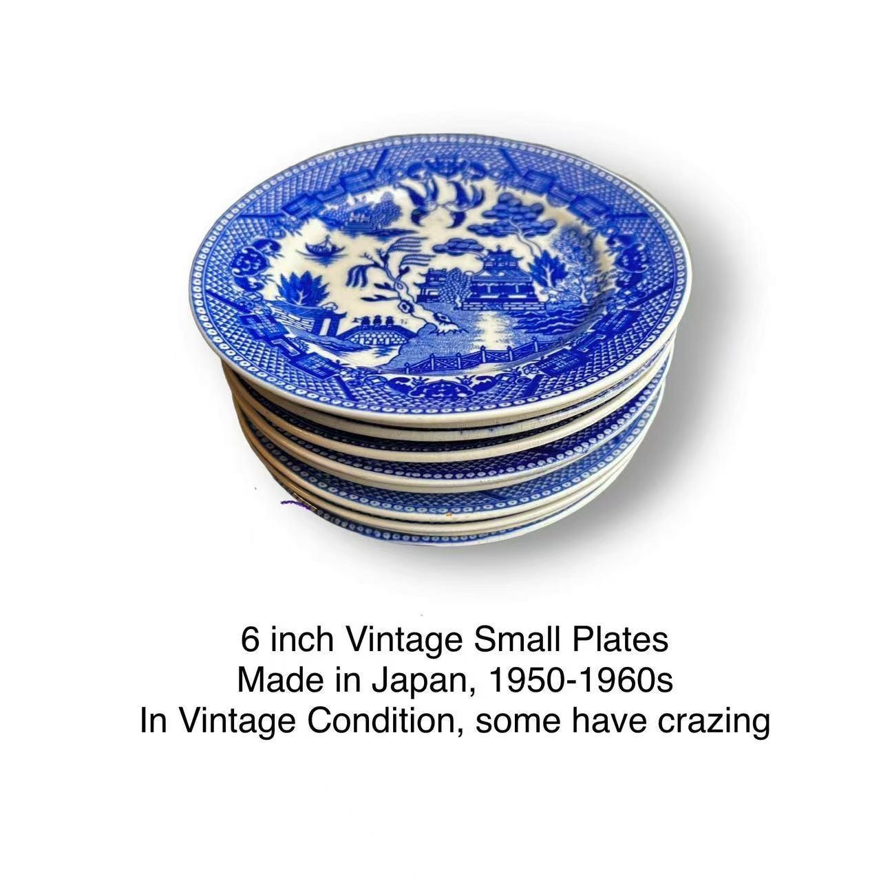 Vintage English Blue Willow Kitechware: Chinoiserie Teacups