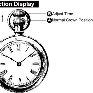 Black victorian mechanical pocket watch image 9