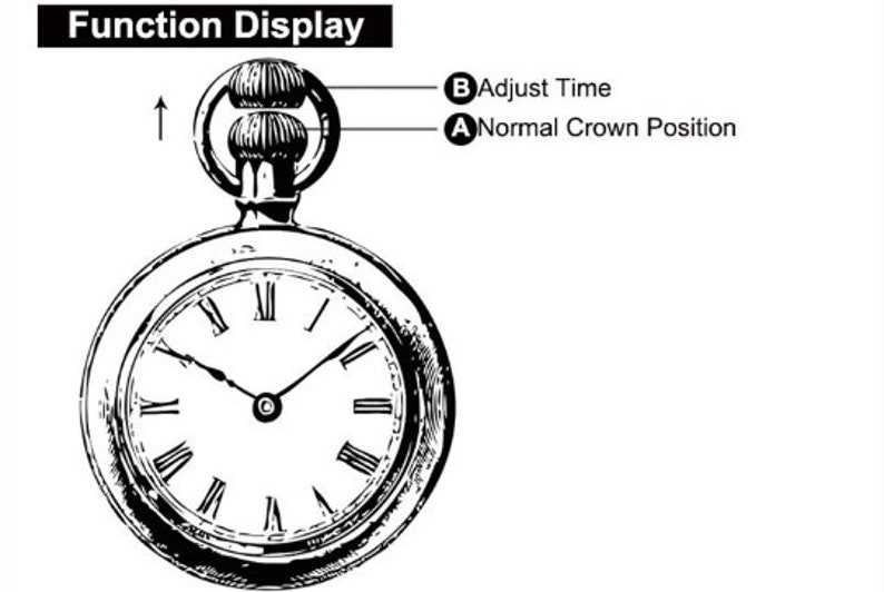 Black victorian mechanical pocket watch image 9