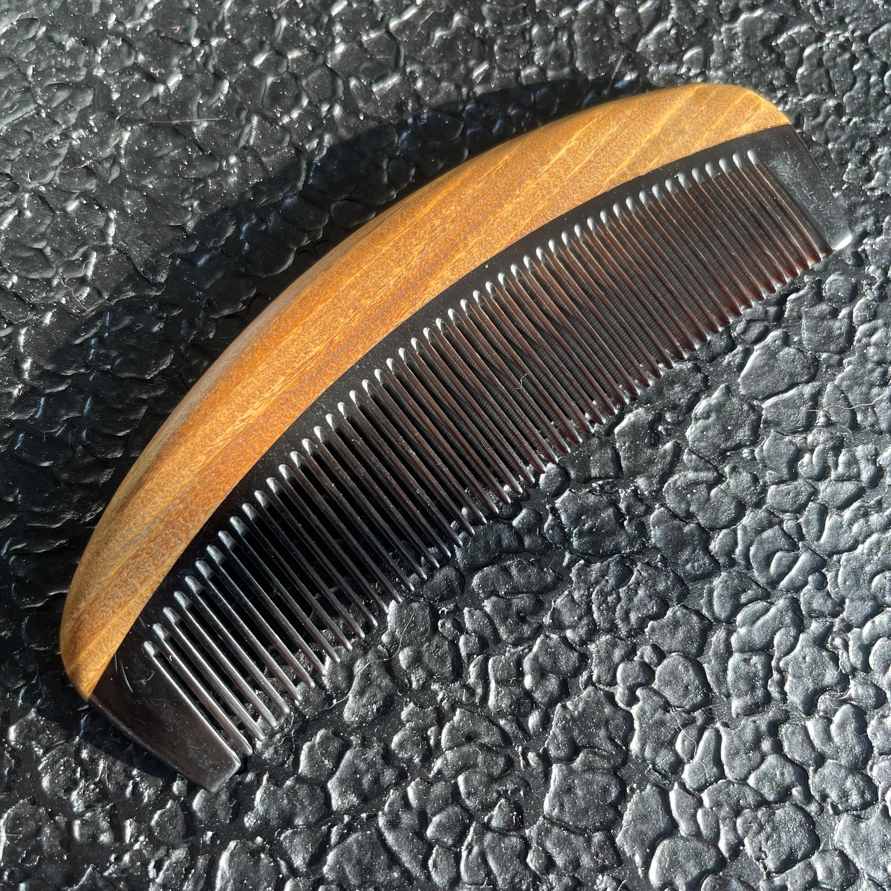 Handgefertigter Oxhorn Kamm Mit Breiten Zähnen – Antistatisch, 21x5 Cm, In Geschenkbox