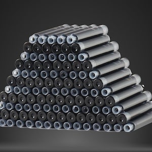 12 cartucce d'inchiostro nero HERO da 3,4 mm per penne stilografiche – Confezione di ricarica per modelli HERO e compatibili – Scrittura fluida e asciugatura rapida immagine 6