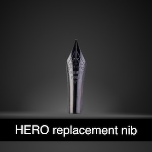 Pennino di ricambio per penna stilografica HERO No.26 – 0,38 mm EF, 0,5 mm F, 1,0 mm piegato – Punta in iridio – Compatibile con la maggior parte delle penne stilografiche