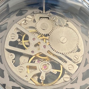 Black victorian mechanical pocket watch image 7