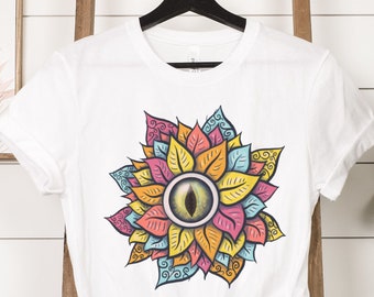 Stoner shirt, All seeing eye hippie shirt, Psychedelic shirt gift for girlfriend and sister, Colorful rave wear