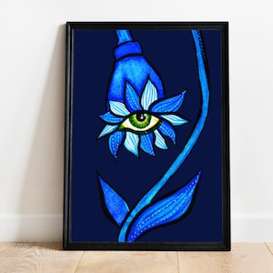 Trippy eye art, Eye flower weird art, Creepy art, Psychedelic digital download