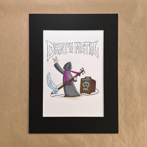 Originalcartoon "Death Metal" von Michael Holtschulte | Tot, aber lustig