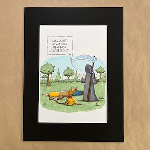 Original cartoon "Aus!" by Michael Holtschulte | Dead, but funny