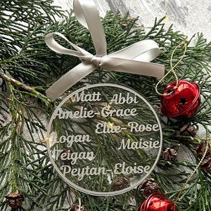 Family Christmas Decoration Personalised Family Christmas Bauble Personalised Bauble,Tree Ornament,Family Christmas Ornament, Christmas Gift