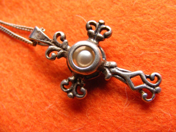 Vintage Sterling Silver Necklace with a Stunning … - image 3