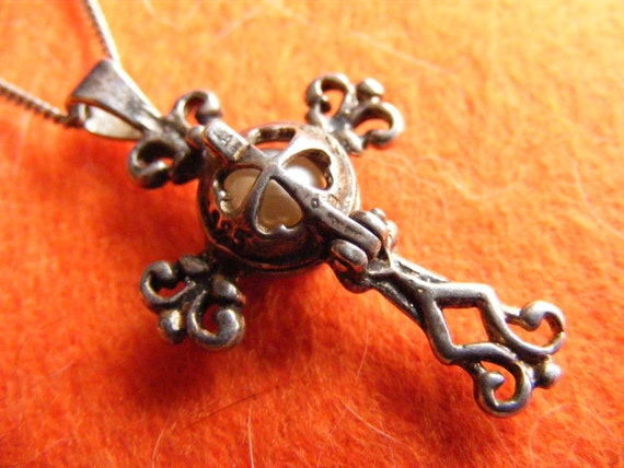 Vintage Sterling Silver Necklace with a Stunning … - image 6