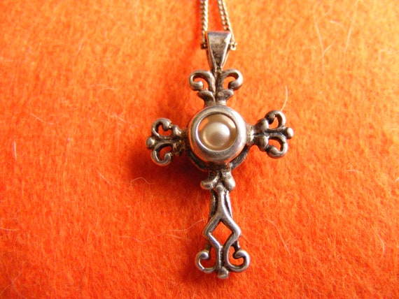 Vintage Sterling Silver Necklace with a Stunning … - image 2