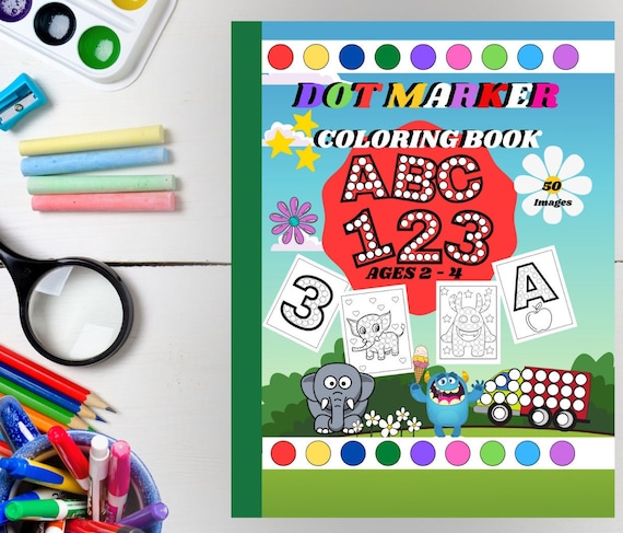 Dot Marker Digital Coloring Pages Ages 2-4toddlerpre-school | Etsy