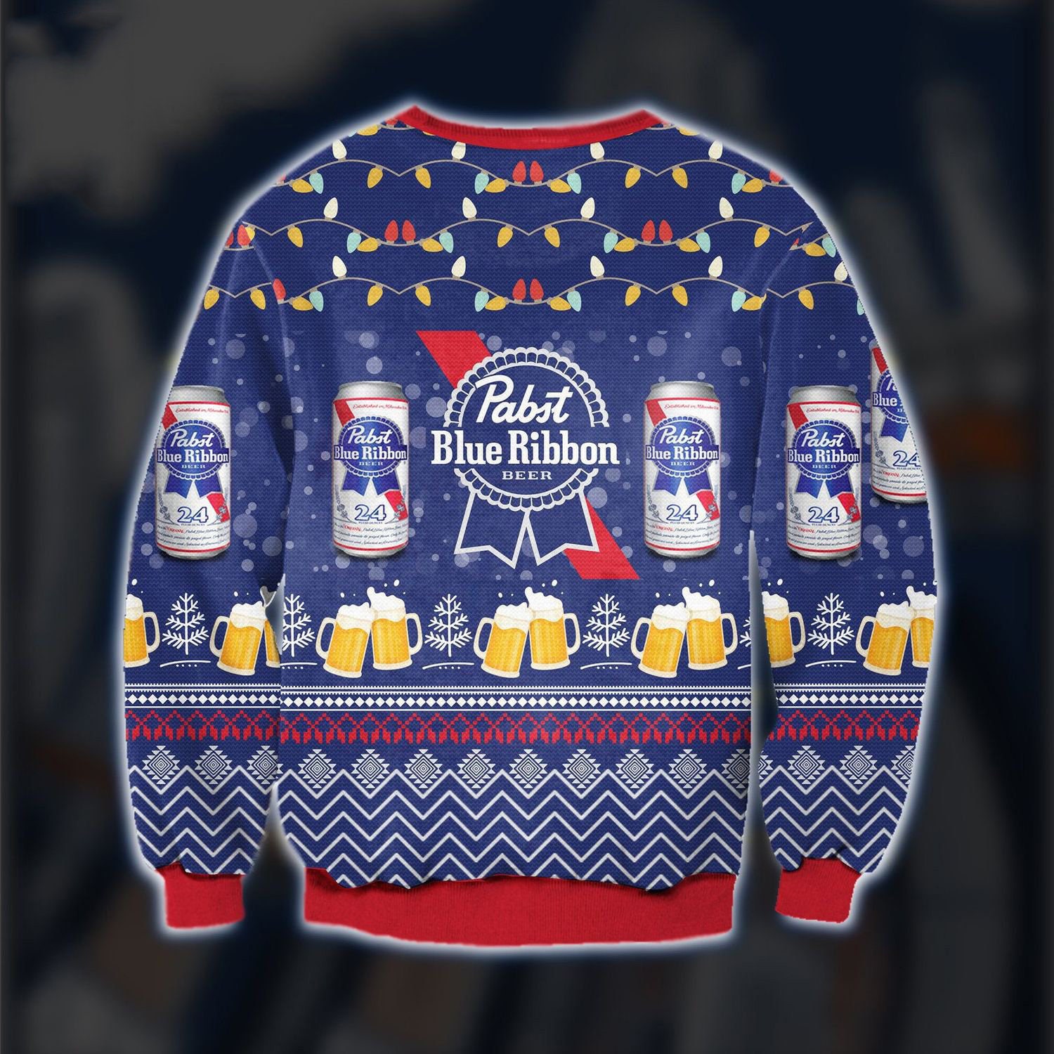 Pabst Blue Ribbon Ugly Christmas Sweater for Beer Lovers - Etsy