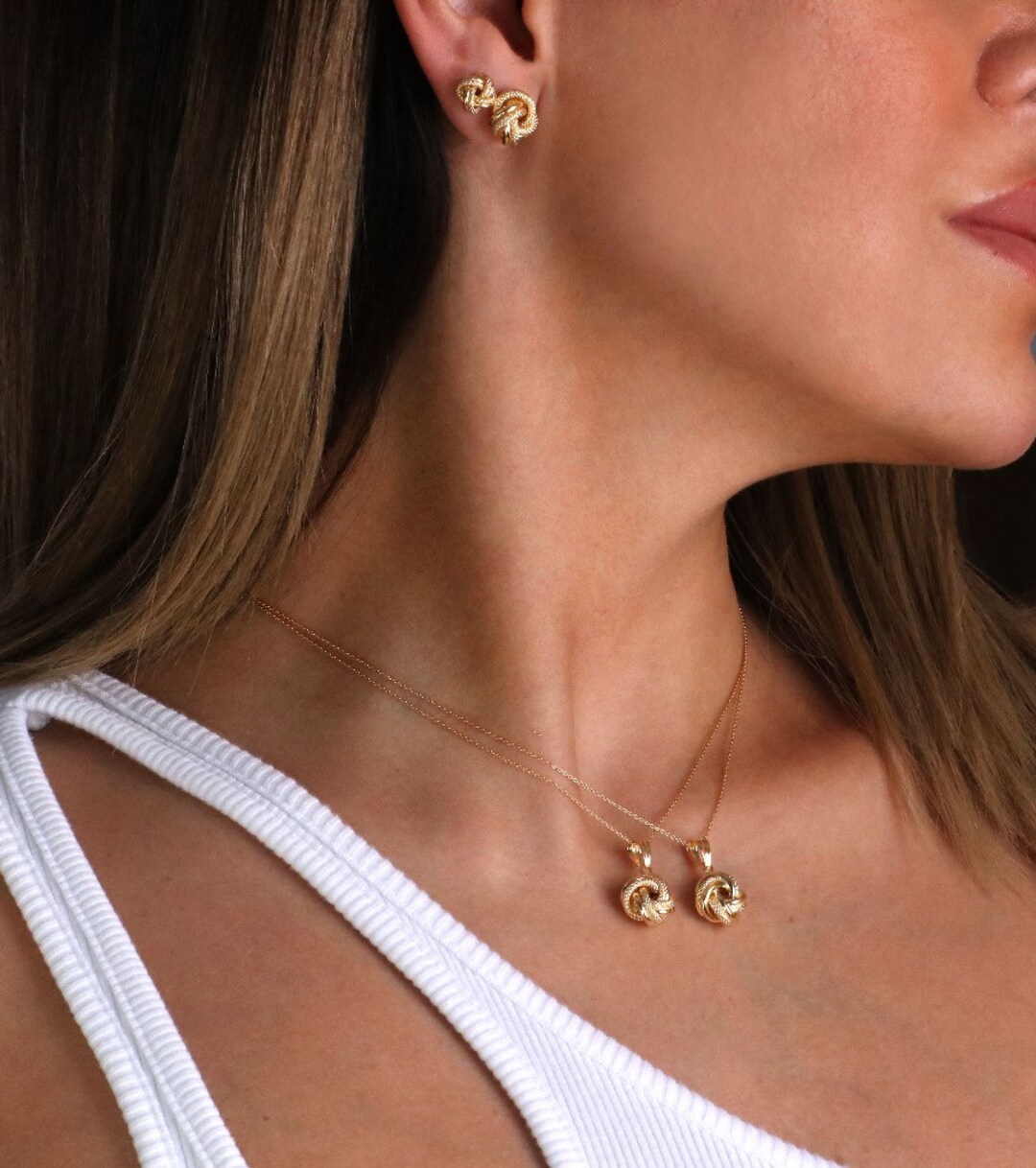 GOLDEN KNOT 19 IN SILVER LAMBSKIN main image 1