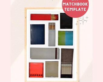 Vintage Matchbook Poster Template: Customizable Retro Art (Canva, Digital Download)