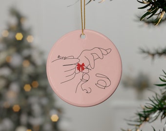 Botox Christmas Ornament, Cosmetic Injector Gift, Ceramic Ornament