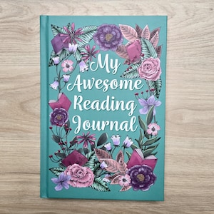 Reading Journal - Hardcover - Green - My Awesome Reading Journal - Book journal - 100 book reviews - Booktok journal - Books